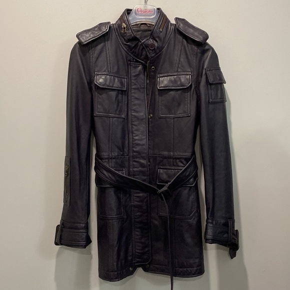 TWO Percent Purple Leather Moto coat - Picture 2 of 16